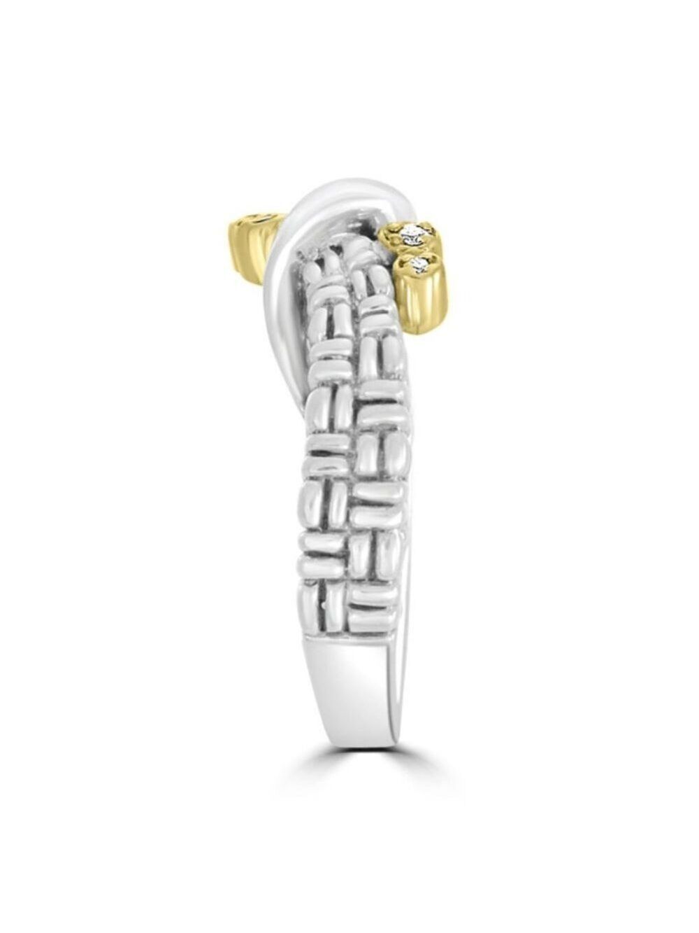 Philip Andre 18K Gold & Sterling Diamond Ring - Picture 2 of 6